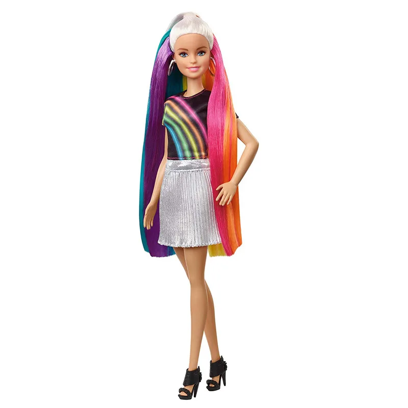 30CM Original Barbie Rainbow Sparkle Hair Doll Barbie Doll Toys So Many Looks Barbie Accessories FXN96 Birthday Christmas Gifts