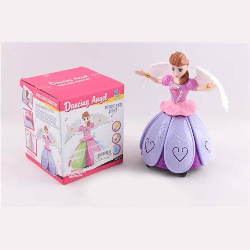 

Kids Battery Operated Princess Dolls Toys for Girls Dancing Angel Girl Doll Flashing Singing Dancing and Rotating