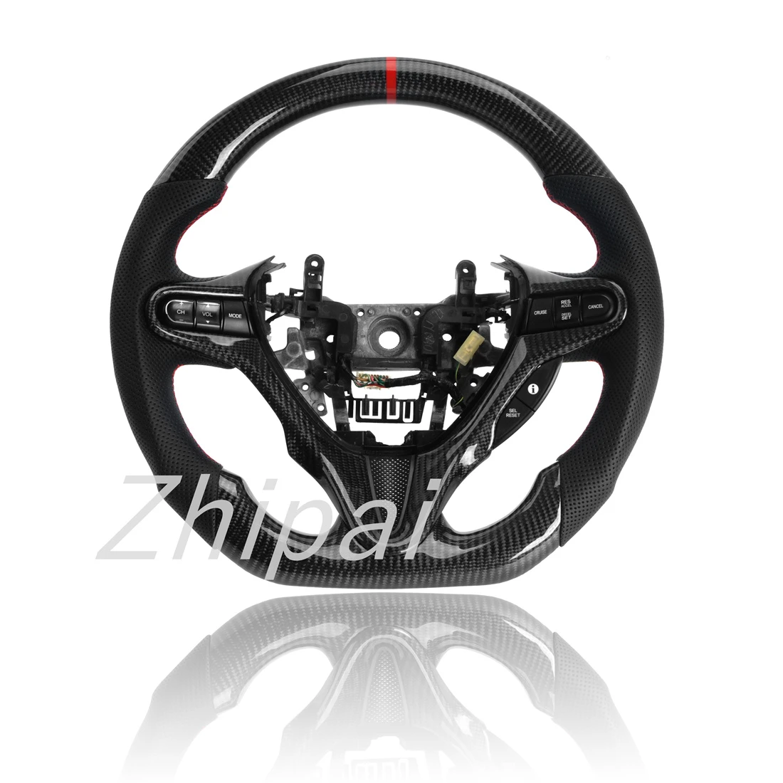 ステアリングホイールホンダシビックtyper Fn2 Fd2 交換パーソナライズされたカスタム炭素繊維アセンブリ Steering Wheels Horns Aliexpress