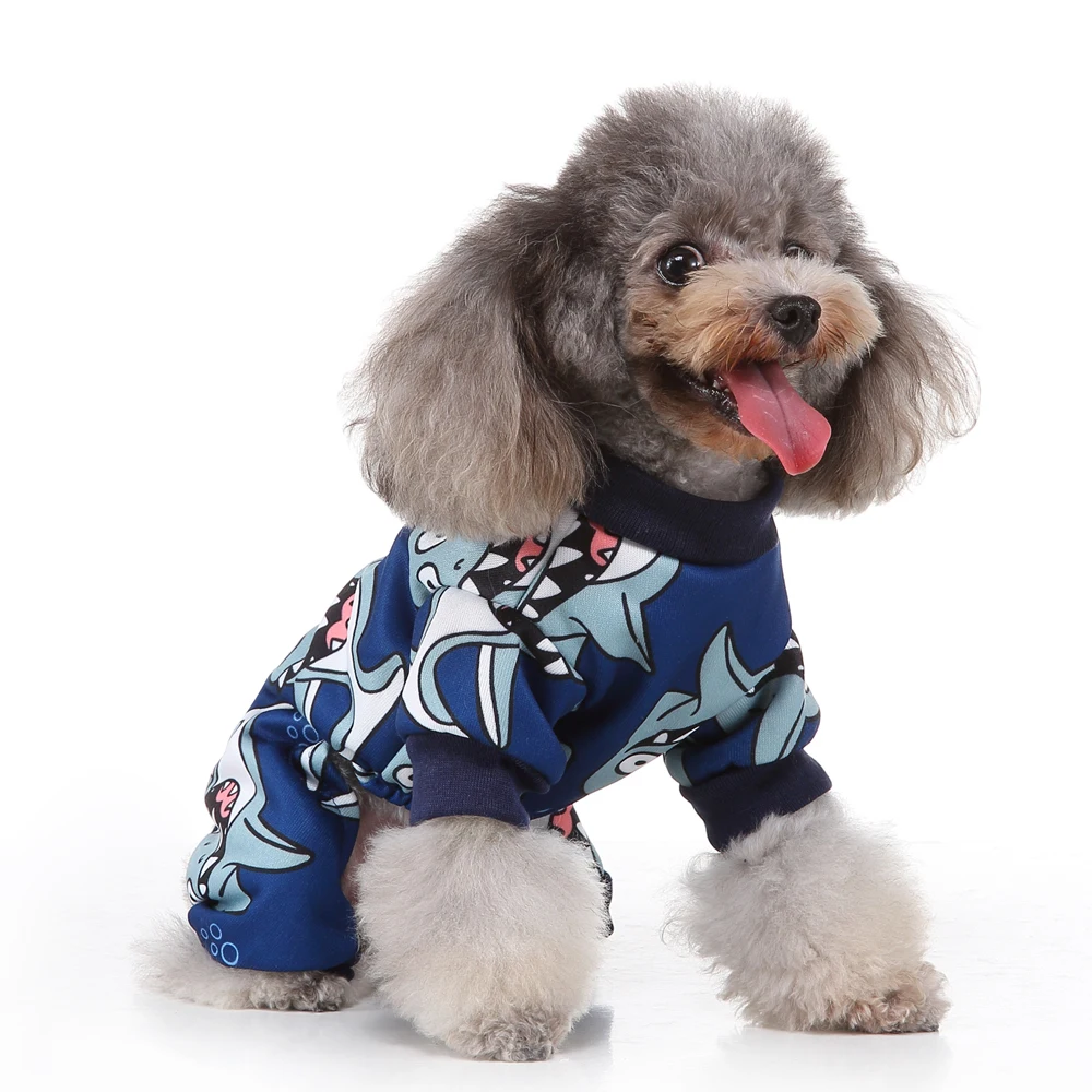 Рождественская одежда для кошек, комбинезон для собак, плотные теплые пижамы для домашних животных, одежда для маленьких собак, костюм для