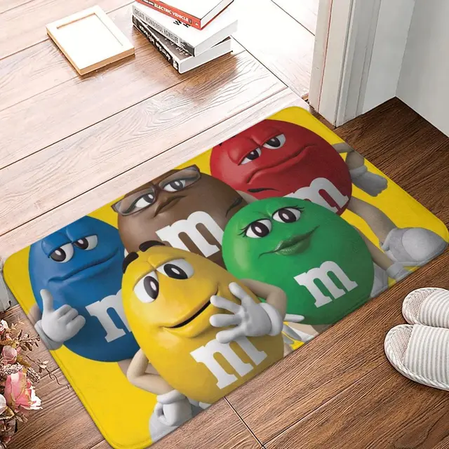 M&M Crew (Nagyméretű) S Ajtó-Szőnyeg Szőnyeg Lábfürdő Fürdőszőnyeg Nem Csúszás Wc-Vel Erkély Szalon Abszorbens Por Eltávolítása