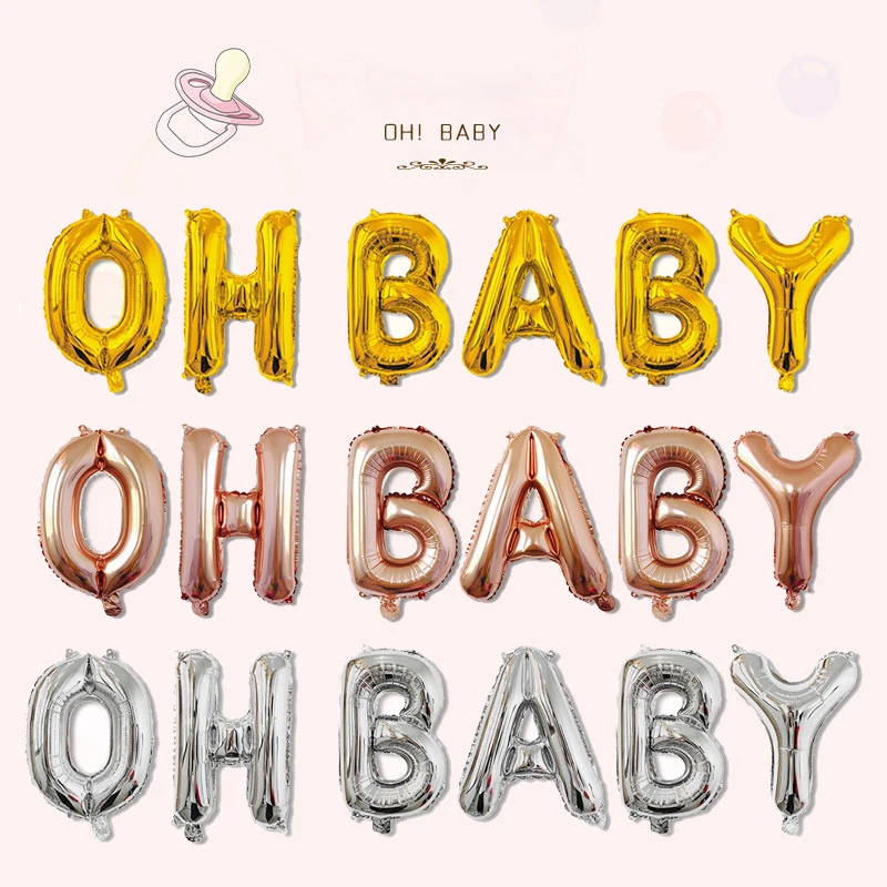 Balloon Decorating Supply Baby Shower Party Decoration Foil Letter Ballons Globos Balony banner streamer baby shower ballons | Дом и сад