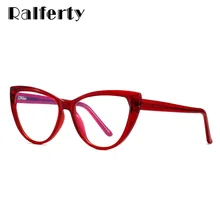 Ralferty качество TR90 очки оправа женские очки по рецепту прозрачный красный синий светильник очки с пружиной без класса очки