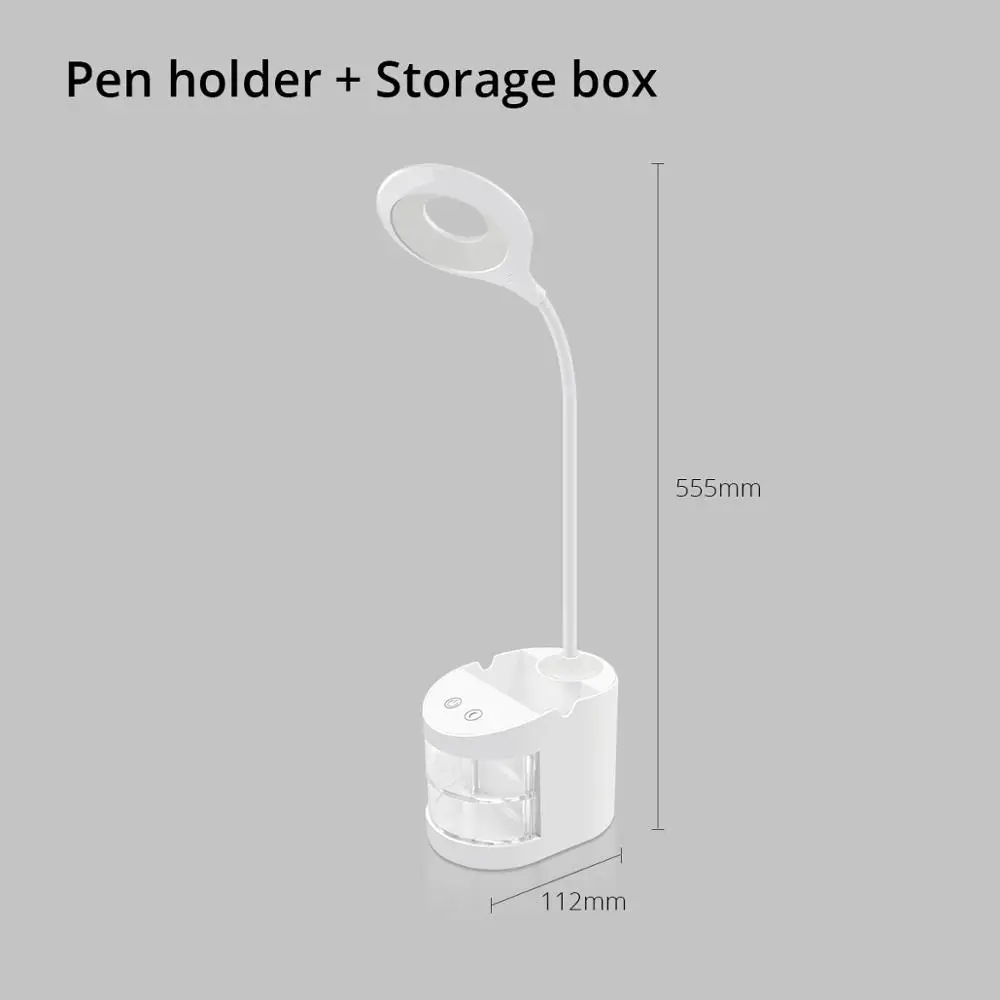 With Storage Box Продукт с Скрепка держатель пера, перезаряжаемый светодиодный ночной Светильник стол прикроватный светильник светодиодный сенсорный переключатель ночной Светильник - Испускаемый цвет: With Storage Box