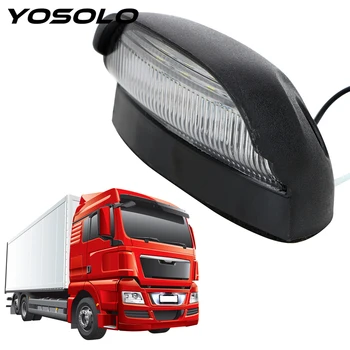 

YOSOLO Truck Rear Tail Lamp Number License Plate Light 4 LED Auto Replacement For Boat Trailer Truck Lorry DC 10-30V