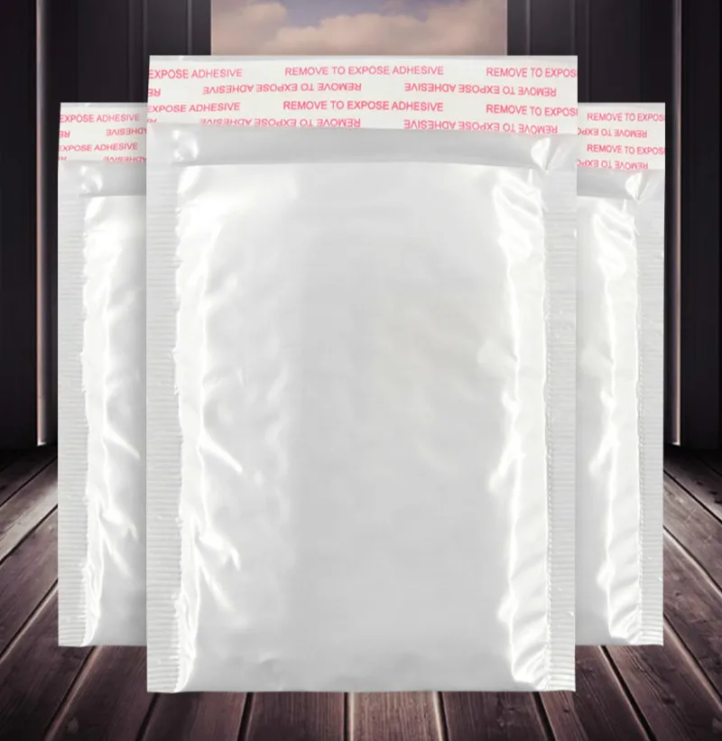 

50pc 13*21cm White Bag Foam Envelope Foam Foil Packaging Envelope Moistureproof Vibration Bag Christmas Package Gift Bags
