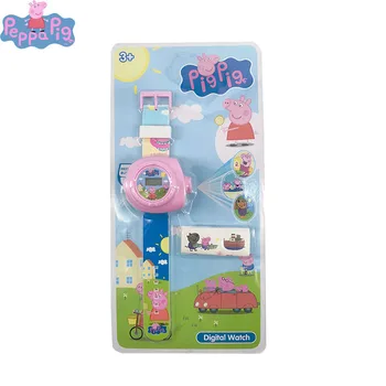 

Peppa Pig 3D Projection Kids Watches Cartoon Anime Figures Watch Action Figure Clock Toys Children Christmas Gifts for Girls