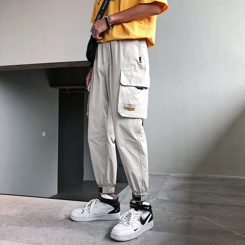 grey Asian size LEGIBLE,, спортивные штаны, мужские комбинезоны, уличная одежда, легкие хип-хоп шаровары, мужские повседневные брюки, мужские джоггеры - Цвет: grey Asian size