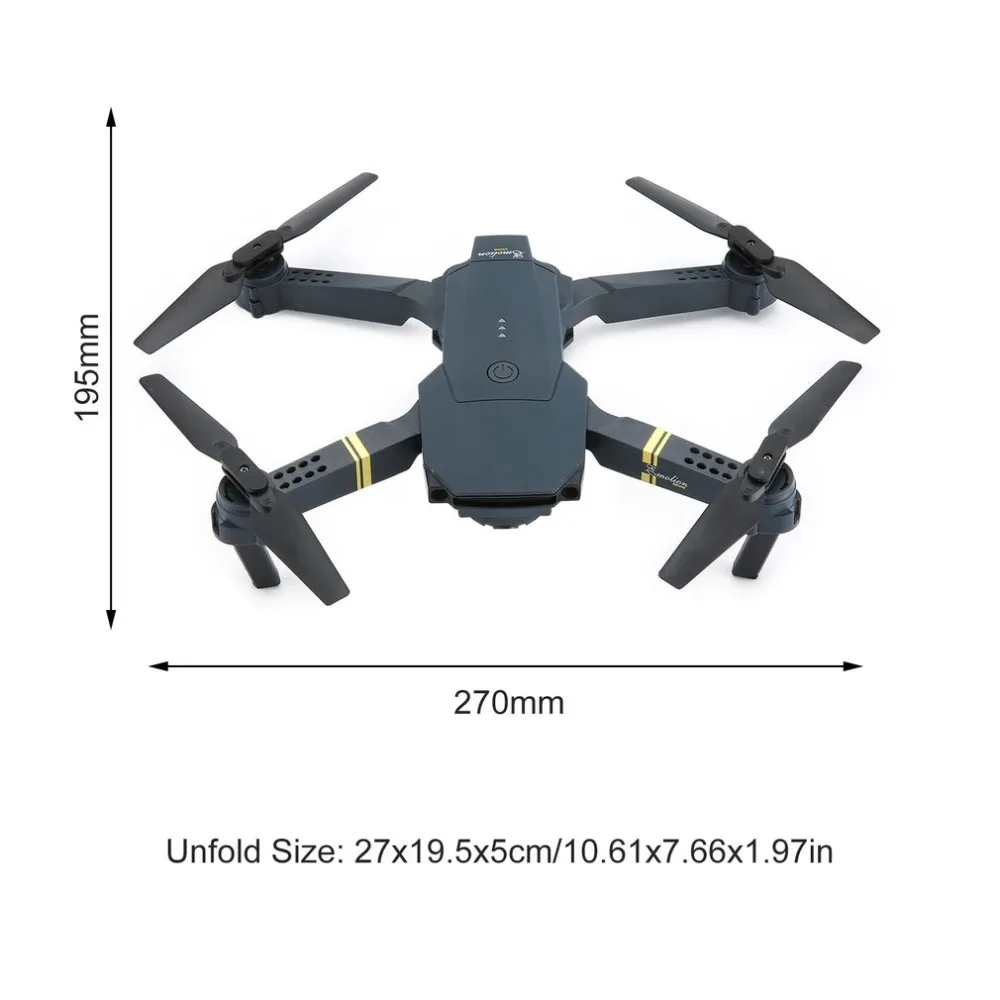 DJ-1 2,4 ГГц wifi FPV складной Радиоуправляемый Дрон 2.0MP широкоугольная камера удержание высоты Безголовый режим RC Дрон самолет с 2 батареями