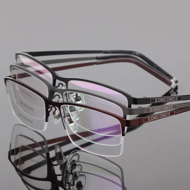 

Fashion Glasses Frame Men Myopia Eyeglasses Man Semi Rimless Eyewear Half Rim Spectacles for Male Rectangle