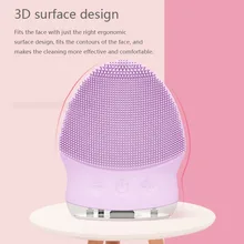 Электрический силиконовый Очищающий Инструмент для контроля сужения пор, Очищающий кожу, Массажная щетка для очищения лица