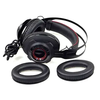 

OOTDTY 1 Pair Black Leather Replacement Earpads Ear Pads Cushions Cover for HyperX Cloud Revolver S Gaming Headset Accessories