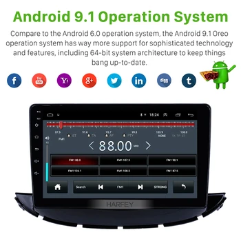 

Harfey Android9.1 Car Radio 9" Navi for Chevy Chevrolet Trax 2017 2018 2019 Bluetooth HD Touchscreen GPS support Carplay DVR OBD