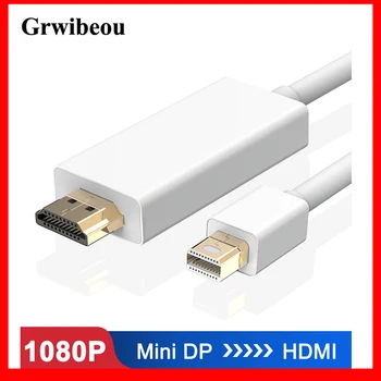 

GRWIBEOU 6FT 1.8M Thunderbolt Mini DisplayPort Display Port DP to HDMI Adapter Cable For Apple Macbook Pro Air Mini DP to HDMI