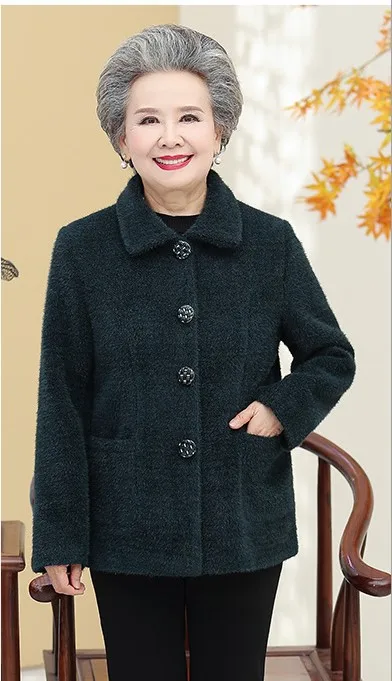 Sweater coat Winter and Fall New Fashion Middle aged Women's Clothes
