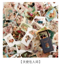 10 комплектов/1 партия мини-карта маленькая коллекция поздравительные открытки день рождения письмо деловая подарочная карта набор открытки - Цвет: TianShiZaiRenJian
