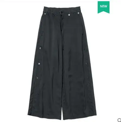 27-44 Customized Big code NEW Fashion men's Original designer retro flax casual wide-legged loose straight nine-minute pants