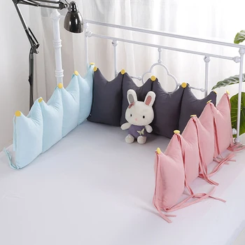 

Baby Crib Bumper Cartoon Breathable Padded Mesh Crib Bumper Pad Cradle Bumper Pads Cotton Crib Rail Cover Padded Bed Cushion