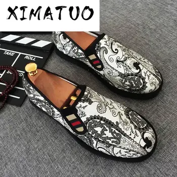 

New men casual shoes men Espadrilles celebrity style breathable comfortable flat shoes lazy big size sneakers peas shoes