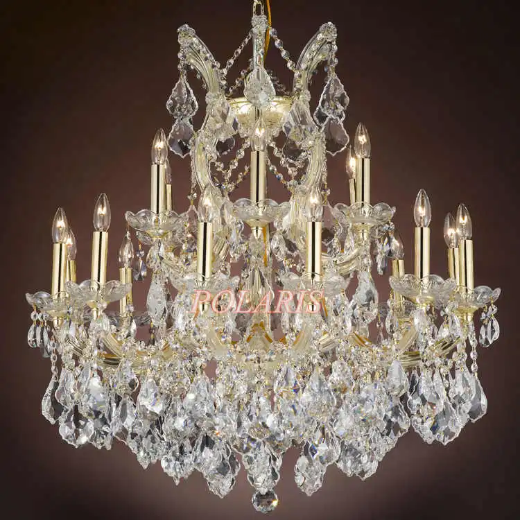 D71xH76cm 19Lights Фабричная розетка классические Марии Тереза Современные хрустальные люстры подвесные лампы Освещение для дома отель Декор для ресторана - Цвет абажура: D71xH76cm 19Lights