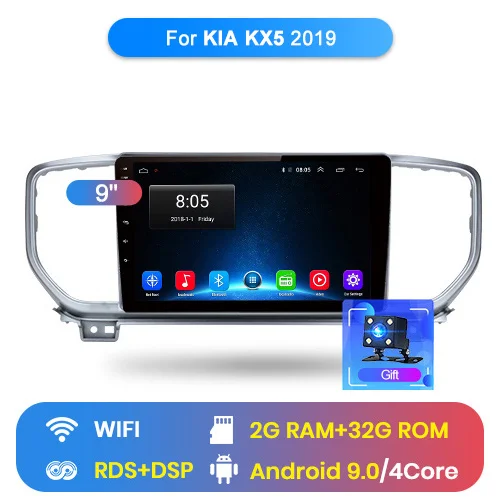 Junsun V1 pro 4G+ 64G CarPlay Android 9,0 DSP для KIA Sportage 4 автомобильный Радио мультимедийный видео плеер gps 2 din dvd - Цвет: WIFI (2GB 32GB)2019