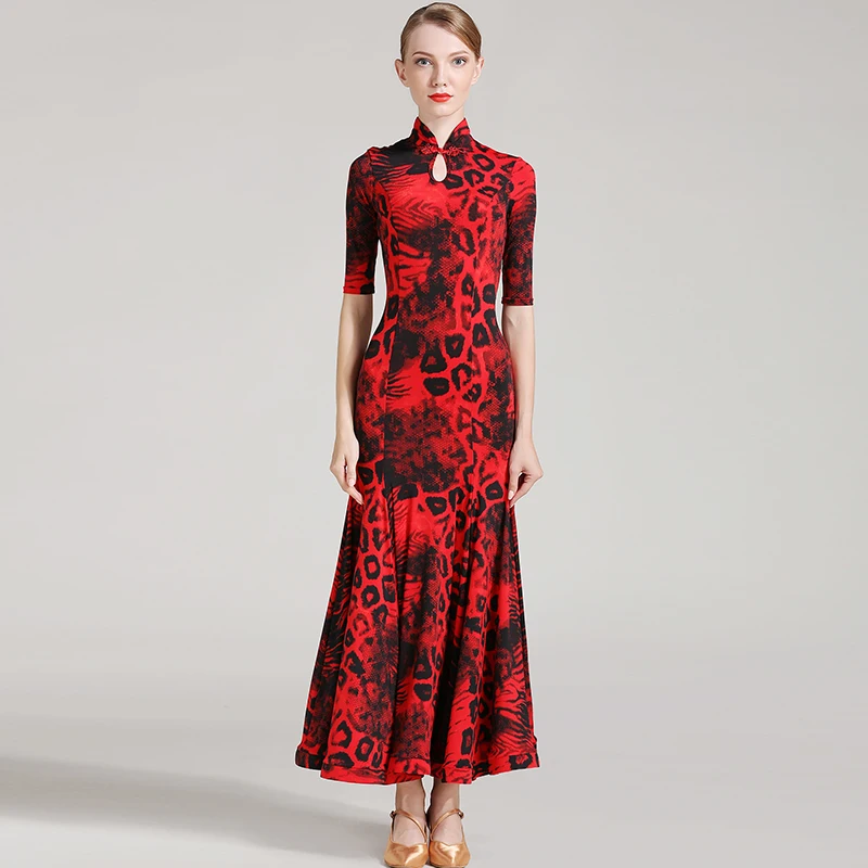 Женская, взрослая, Современная юбка для танцев, платье cheongsam, одежда для бальных танцев, для девочек, вальс, танго, танцевальная форма, Бальные Танцевальные Костюмы S7009 - Цвет: see chart