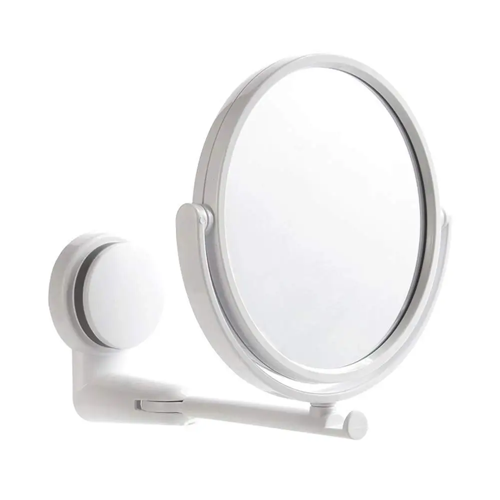 Складное зеркало для макияжа, настенное туалетное зеркало, без сверла, поворотное зеркало для ванной комнаты, складное крепление на руку, удлиненные зеркала для бритья - Цвет: 1 Side Mirrors