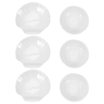 

6pcs Dishes Creative Small Mini Plates Western Salad Tableware Dishes for Salad Sauce Vinegar Dinner