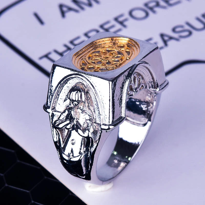 

2020 new Virgin Mary Prayer Ring Vintage Fashion Two Tone Rings for Women Men Gold and Silver Color Finger Band Antique Jewelry