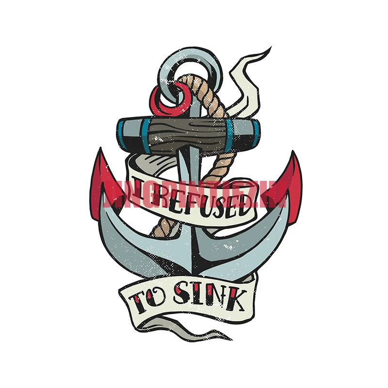 

Car Stickers Vinyl Motorcycle Decal Decoration Laptop Anchor I Refused To Sink Personality Car Stickers