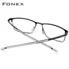 FONEX Pure Titanium Glasses Frame Men Square Myopia Optical Prescription Eyeglass Frame Man 2022 Antiskid Silicone Eyewear 8521 ► Photo 2/6