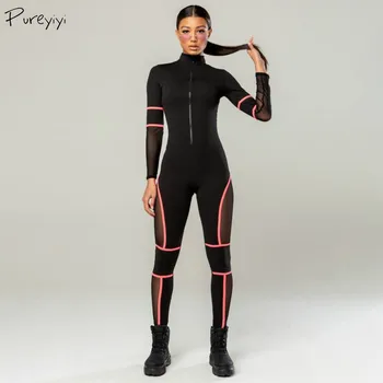 

Black Jumpsuits Women Sport Suit Fitness Jumpsuit Sports Woman Overalls Autumn Jumpsuit Yoga Outfit Gym Female Tracksuits