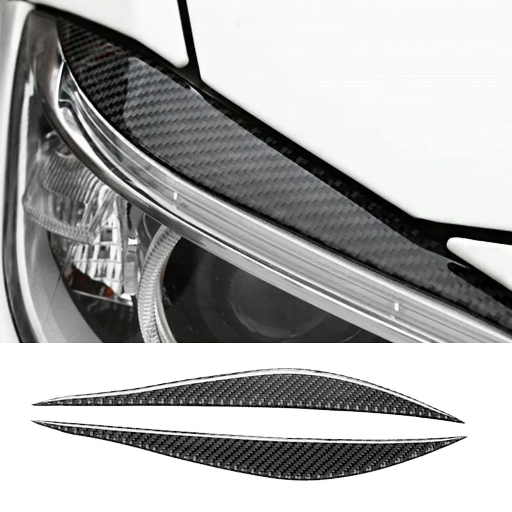 

A Pair Carbon Fiber Headlight Eyebrow Eyelid Cover For BMW 3 13-17 F36 F30 320i 325i Exterior Lamp Header Decoration Sticker