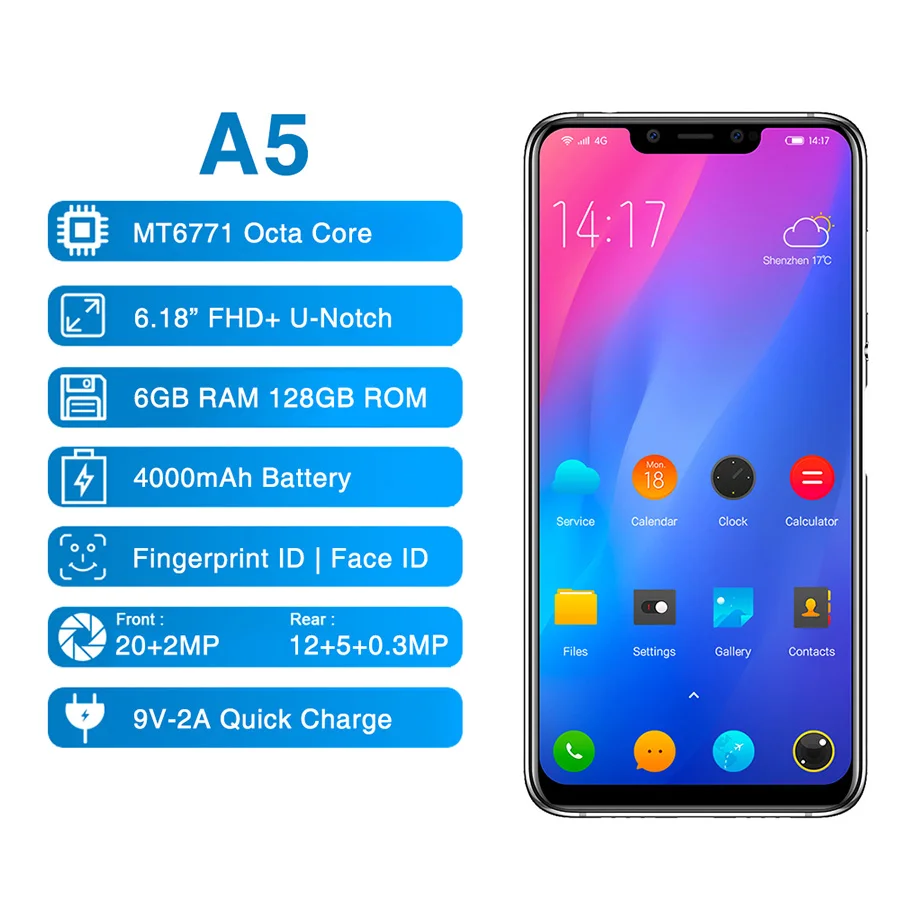 В наличии Elephone A5 6 18 &quotAndroid 8 1 P60 MT6771 четырехъядерный ГБ ОЗУ 128 Гб ПЗУ 12MP + 20MP