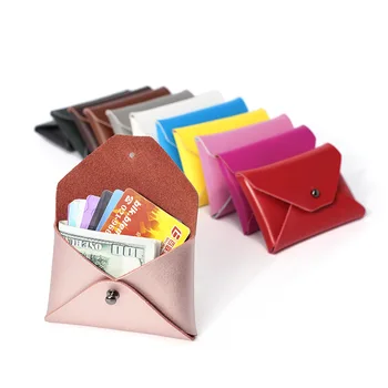 

Solid Color Fashion Leather Card Wallet Women Colorful Bank Card Holder Credit Card Case Convenient Small Cards Pack Cash Pocket