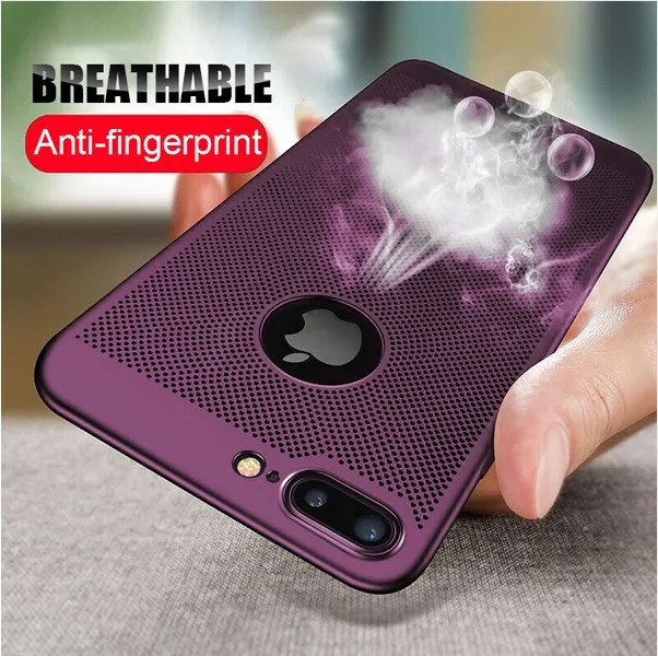 

Heat Dissipation Case For iPhone X XR XS MAX 6 6S 7 8 Plus 5 5S SE Breathable Phone Cover For iPhone 11 Pro Max Protective Shell