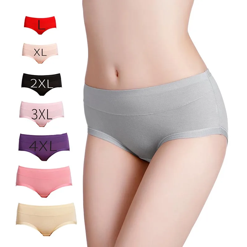 Женское нижнее белье большого размера L ~ 7XL Трусы из модала дышащее мягкие