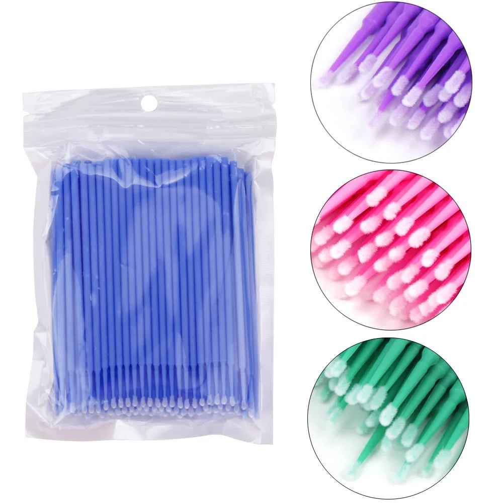 

500/1000pcs/lot Disposable Micro Brushes Makeup Eyelashes Extension Individual lashes Applicators Mascara Brush Lash Cotton Swab