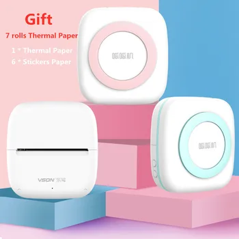 

Mini Photo Printer Portable Thermal Printer Photo Pocket Printing Wireless Bluetooth Android IOS Printers