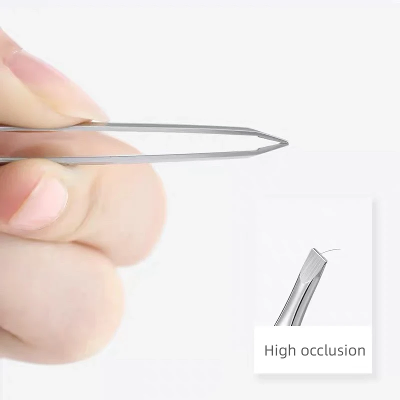 1/2PCS Eyebrow Tweezers Professional Eyebrow Hair Removal Flat Tip Stainless Steel