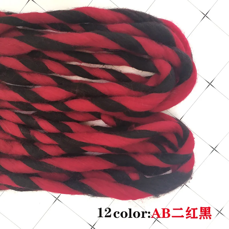 NO.12 7 s/1 250 г/шт. 4 шт./лот 1,8-2,0 см Новая мода DIY вязание крючком необычная пряжа ручное вязание супер крупная Исландская шерсть необычная пряжа - Цвет: NO.12