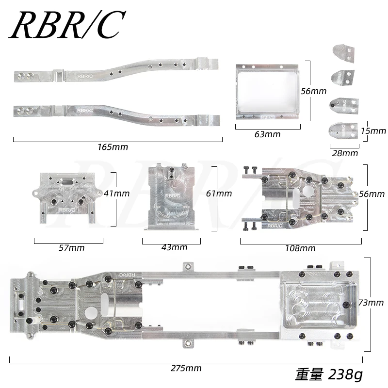 

RBR/C WPL D42 1:10 Off-Road Climbing Drift MPV RC Remote Control Car DIY Modified Toy Model Full Metal Chassis Accessory R846S