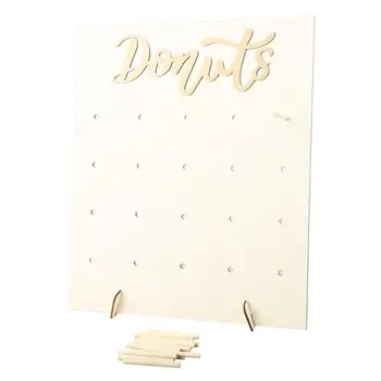 

Wooden Donut Display Stand Baking Dessert Donut Holder Wedding Decoration DIY Doughnut Display Bar With Base Dessert Display