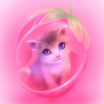 

5d Diy Diamond Painting Full Square Pet cats Picture Diamond Embroidery Christmas Decorations for Home Ever Moment Painting