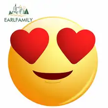 EARLFAMILY 13cm x 11.1cm Flower Expression Package Car Sticker JDM Polyethylene Waterproof Sunscreen Car Accessories Oem