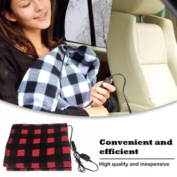 

145*100Cm 12V Car Heating Blanket Lattice Energy Saving Warm Autumn And Winter Car Electric Blanket Automotive