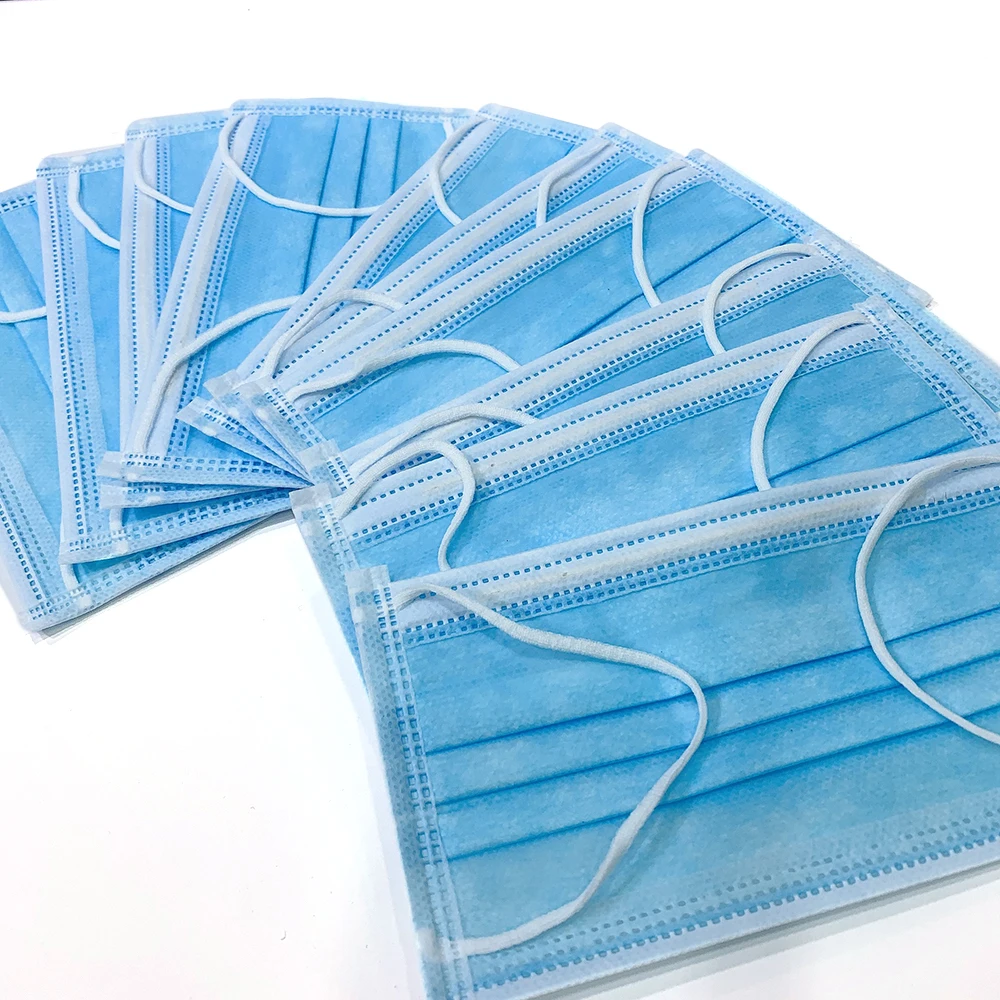 

3 Layer Disposable Face Mask Protective Face Mouth Mask Anti Fog PM2.5 Influenza Bacterial Facial Dust-Proof Antibacterial Masks