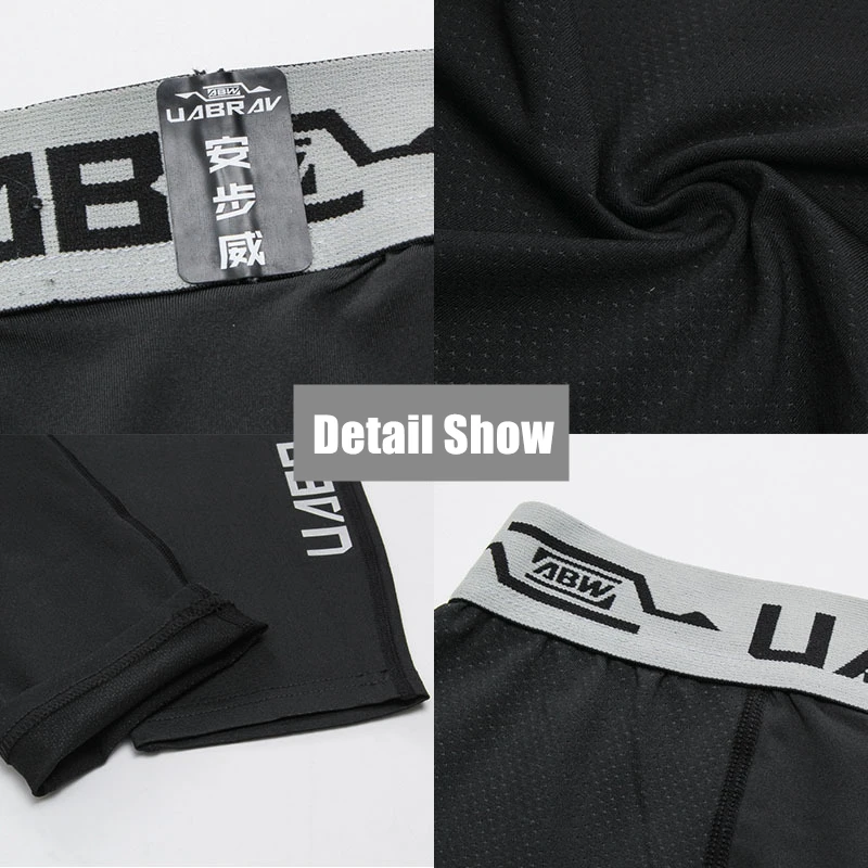 Men's Running Tights Cropped Compression Pants 3/4 Length Lycra Gym Fitness Tight Pants Basketball Training Leggings Tights