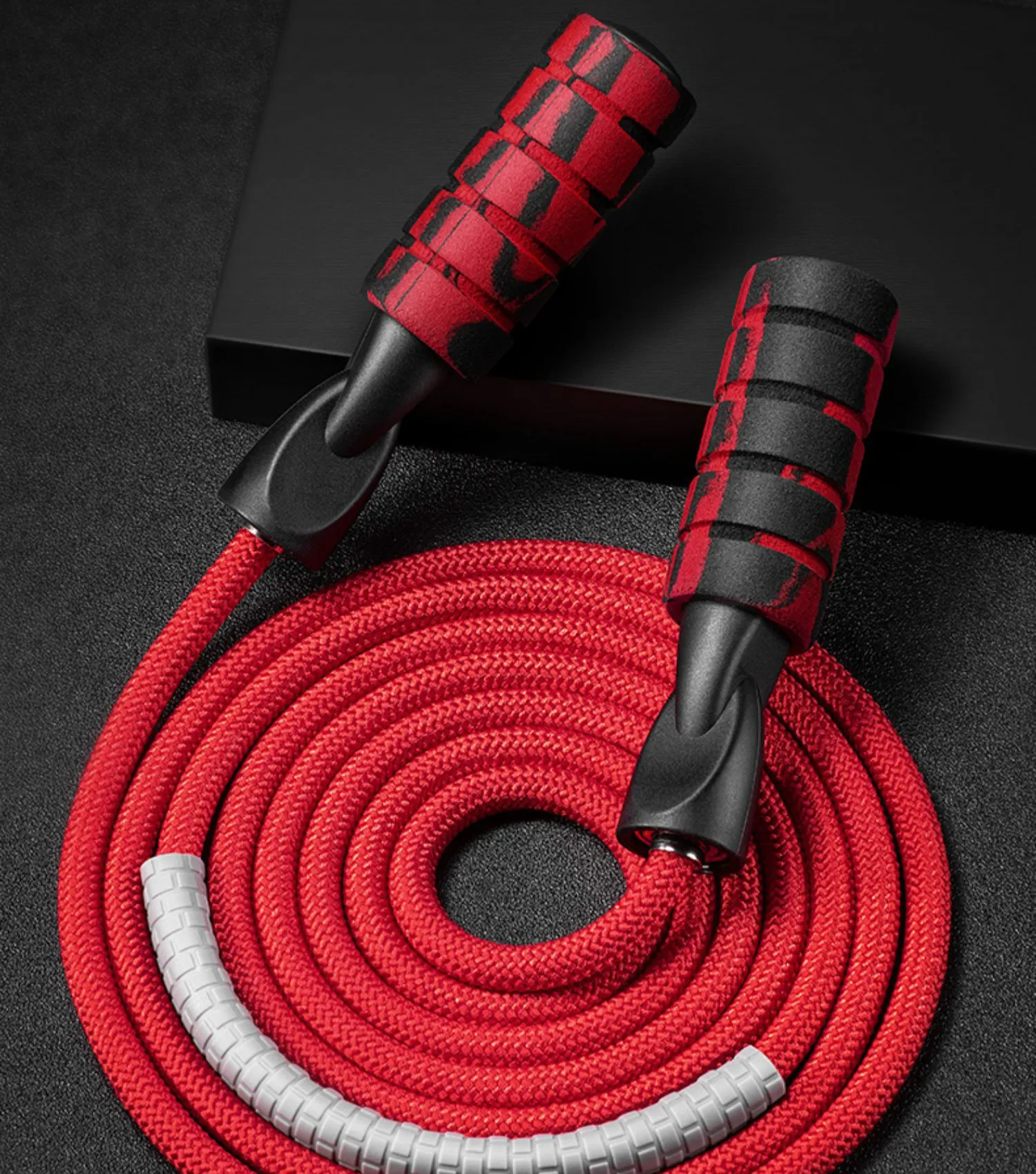 

3M Heavy Adjustable Weighted Skipping Jump Rope Ball-Bearing Weavon Cable Foam Handle for Home Gym Crossfit Workouts MMA Boxing