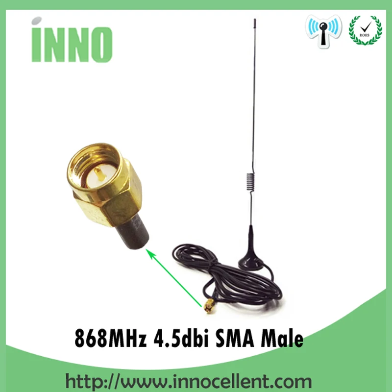 GSM антенна 868 МГц 915 антенна 4.5dbi SMA разъем 868 МГц 915 антенна присоски антенна с 3 м кабель-удлинитель для антенн